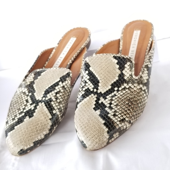 Veronica Beard python embossed leather mules - Picture 9 of 16
